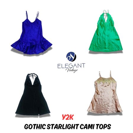 Y2K Gothic Starlight Cami Tops - EV0811