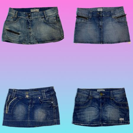 Y2K IT Girl Denim Mini Skirts (TH-142)