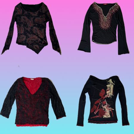 “Colección de Tops Vintage Oscuros”(TT 224)