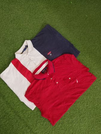 Nautica Checked & plain solid color Collar T-shirt