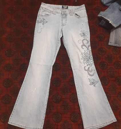 Y2k Woman Jeans EMBROIDERY