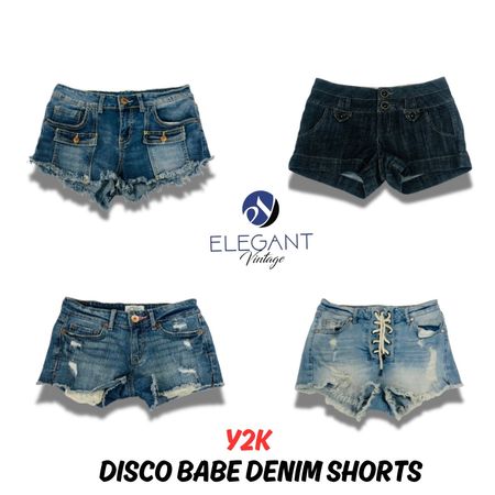 Y2K Disco Babe Denim Shorts - EV0875