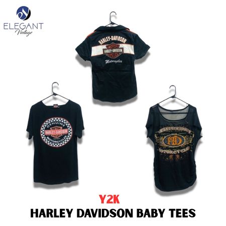 Y2K Harley Davidson Baby Tees - EV1055