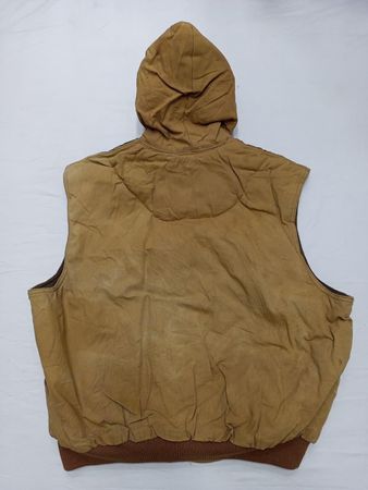 CR793 Two-Tone Vintage Canvas Upcycled Hooded Vest