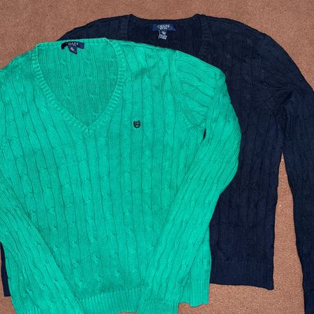 HR 22 Chaps Cable Knit Sweaters