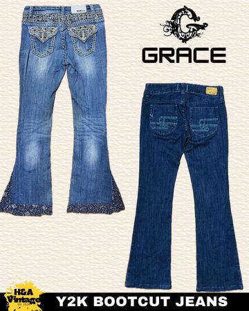 Y2K EMBROIDERED OR EMBELLISHED BOOTCUT JEANS