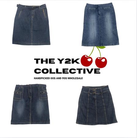 Bundle di Gonne di Jeans Sex in the City Anni 00 – Gonne in Micro Mini e Midi (TYC36)