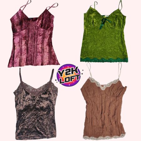 Y2K Ethereal Grunge Cami Tops Mix
