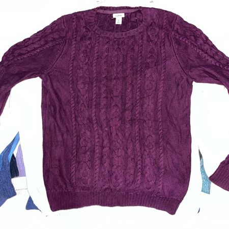HR26 LL.BEAN Round Neck Cable knit sweater