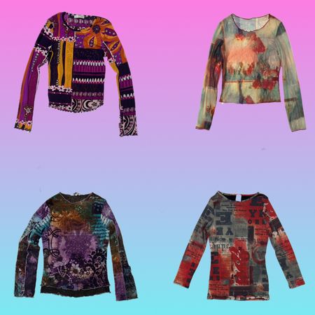 Faldas de malla impresas vibrantes (TT 231)