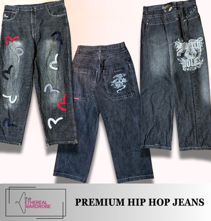 Premium Hip Hop Jeans including JNCO, Evisu, Southpole, Ecko Unltd, Karl kani and other brands