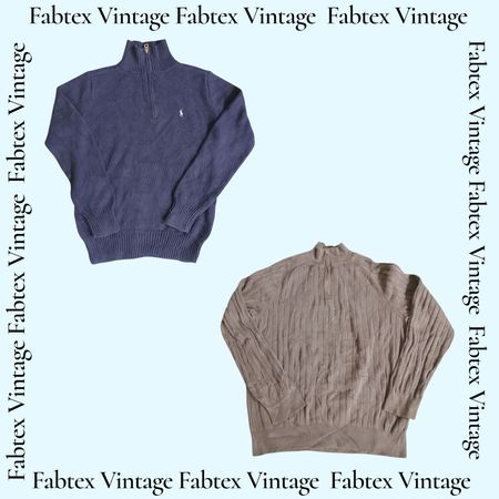 (FV-455) Viertel Zip Strickpullover