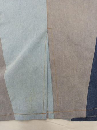 CR808 Flare Upcycled Patchwork Denim Skirt