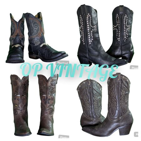 Op vintage 0082 Authentic Branded cowboy boots