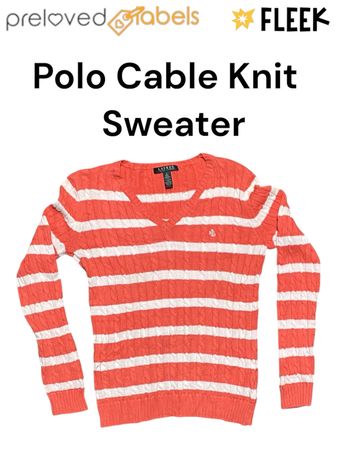 Pull en tricot cablé Polo (Wcv : 1264)