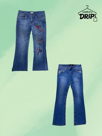Y2K Embellished/Embrioded Jeans [TD-274]