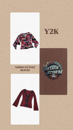 Y2k Aeroluxe Poly Blouse