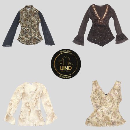 Y2K Cocoa Grunge Tops