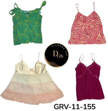 Retro Y2K Cami Top – Soft, Stylish, Early 2000s Vibe (GRV-11-155)