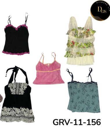 Classic Y2K Cami Top – Adjustable, Chic & Timeless (GRV-11-156)