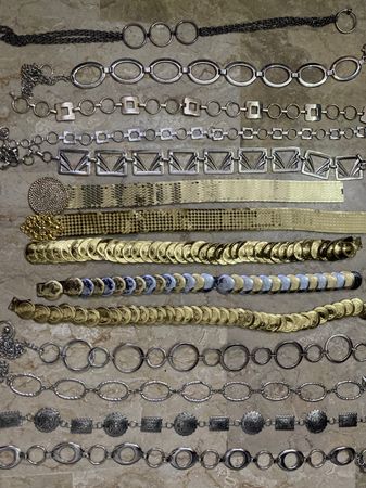 Y2k Sliver/Gold chain belts
