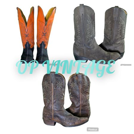 Op vintage 0085 Embroidered Cowboy Boots