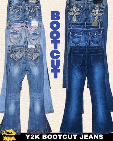 Y2K Women Embellished Embroidered Plain Jeans