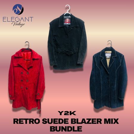 Y2K Retro Suede Blazer Mix Bundles - EV1217