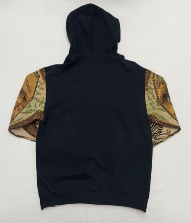 CR830 Upcycled Tapestry Safari Elephant Hoodie