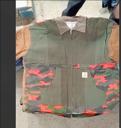 CR5529  Upcycled Men's Carhartt Patchwork Jacket