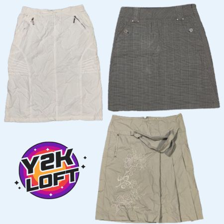 Y2K IT Girl Cargo Midi Skirts