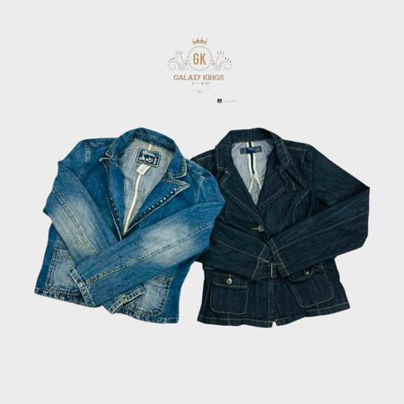Giacche in denim stile blazer Y2K