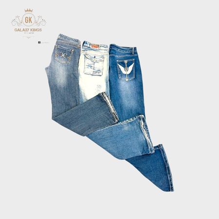 Y2K Embroidery Flare Jeans