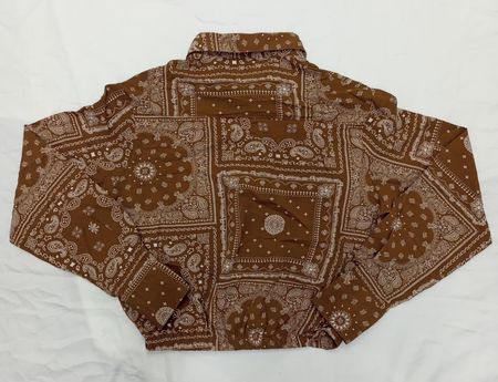 CR842 Upcycled The "Heritage Paisley Cropped Shirt