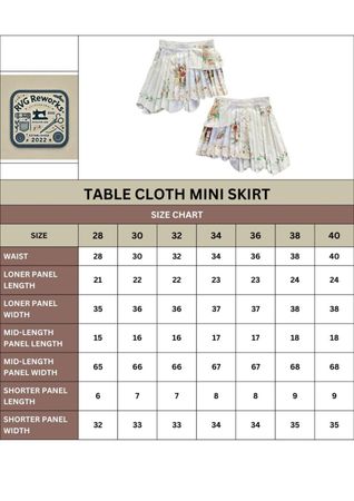 Jupe Mini en Tissu de Table Recyclé