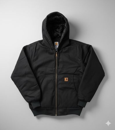 Carhartt rework style Black hooded jackets