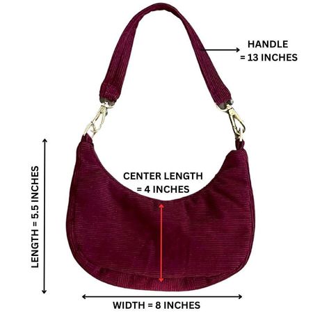 Upcycled Corduroy Curve Shoulder Bag