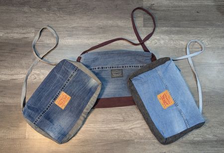 1005 ! Infinite Aura Upcycled Levi's Denim Bags