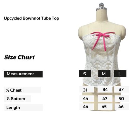 SS25 Upcycled Bowknot Tube Tops
