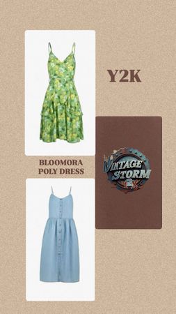 Y2k Bloomora Poly Dress