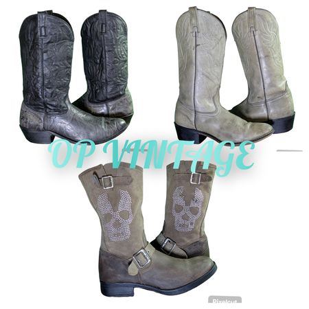 Op vintage 0087 Branded cowboy boots