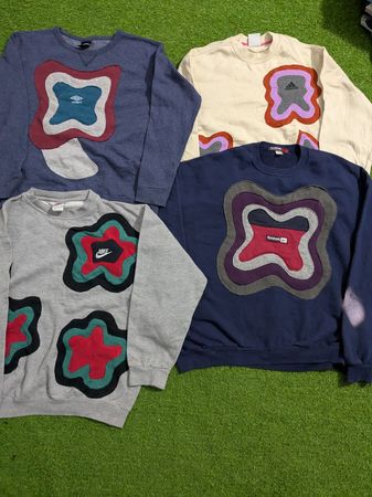 Upcycle Mixed Brands Patchwork Sweatshirt