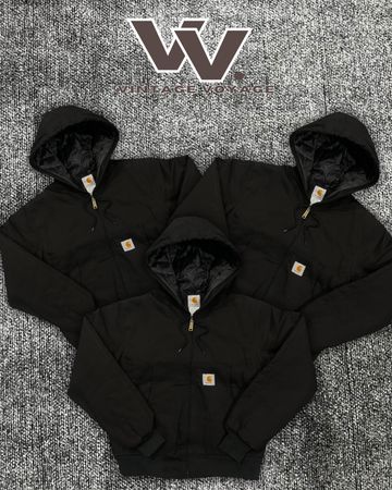 Carhartt Reworked style black hooded jackets #2025