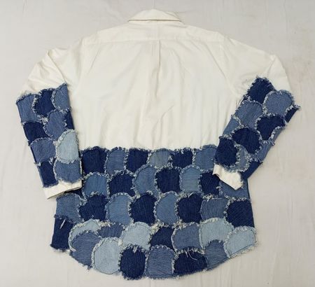 CR889 Upcycled “Denim Reverie” Patchwork Shirt