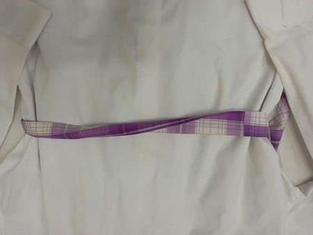 Chemise peplum fusion à carreaux recyclés CR891