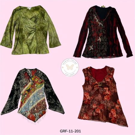 エレガントな長袖ブラウス（仕事用＆カジュアル）（GRF-11-201）