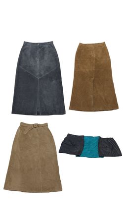 TV 61- Mix Suede And Leather Skirts -6P