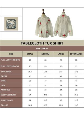 Upcycled Tablecloth Tux Shirt