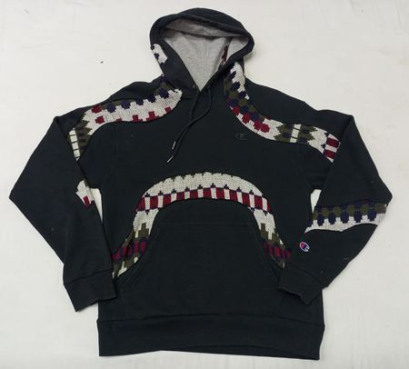 CR910 UPCYCLED PATCHWORK HOODIE