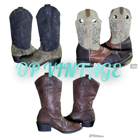 Op vintage 0093 Branded cowboy boots